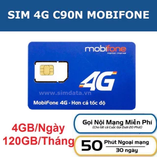SU6 Sim Mobifone 4G A79 có 3Gb/ngày,150 phút  Nội Mạng Mobi, 30 phút Ngoại Mạng Sim C90N A119 7GB