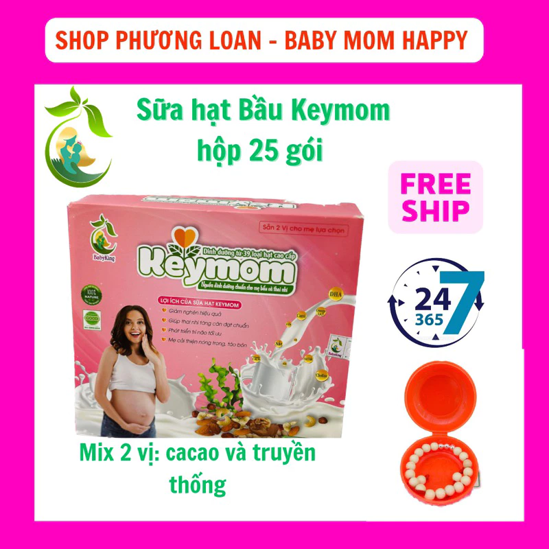 SỮA HẠT BẦU KEYMOM ( 2 vị: cacao và truyền thống)