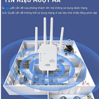 Bộ kích sóng wifi  4 râu tốc độ 300mbps phát xuyên tường kết nối xa sóng mạnh