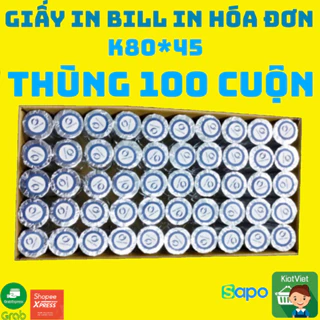 [ THÙNG 100 CUỘN ] GIẤY IN HÓA ĐƠN K80*45 GIẤY IN BILL K80x45 GIẤY NHIỆT GIẤY IN NHIỆT [ GIẤY TRẮNG ]