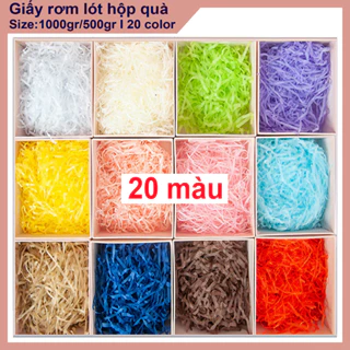 (Giấy rơm nhập khẩu) Giấy rơm, giấy lụa raffia lót hộp quà 500g, 1000g loại mềm, mịn