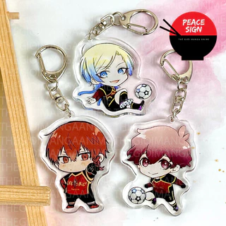 Móc khóa BLUE LOCK Michael Kaiser Alexis Ness Ranze Kurona in hình anime chibi mica trong acrylic keyring dễ thương