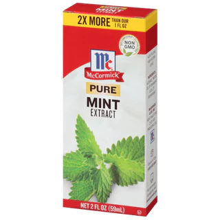 TINH CHẤT BẠC HÀ TỰ NHIÊN Non-GMO McCormick Pure Mint - Peppermint Extract, KHÔNG PHẨM MÀU - HƯƠNG LIỆU, 59ml (2 oz)