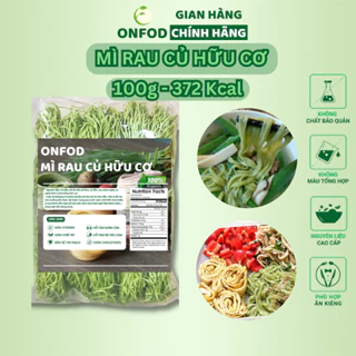 Mì rau củ hữu cơ ONFOD ăn kiêng giảm cân cho người tiểu đường, healthy eatclean gym yoga mẹ bầu bé ăn dặm 300g