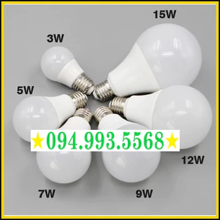 Đèn Led bulb tròn 3w - 5w - 7w - 9w - 12w - 15w Bóng led búp tròn kín nước trang trí sân vườn