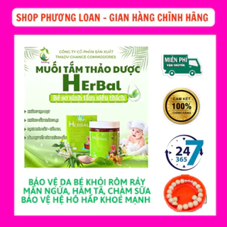 MUỐI TẮM THẢO DƯỢC HERBAL- BÉ HẾT RÔM SẢY, MẨN NGỨA, HĂM TÃ