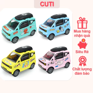 [Tặng kèm 01 xe cót mini] ô tô đồ chơi minivan chạy cót cute ngộ nghĩnh dành cho bé, nhựa cứng siêu bền, đồ chơi Cuti