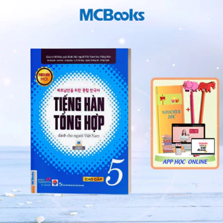 Sách - Giáo trình Tiếng Hàn Tổng Hợp Dành Cho Người Việt Nam Cao Cấp 5 - Bản Đen Trắng - Phiên bản mới-Kèm App Online