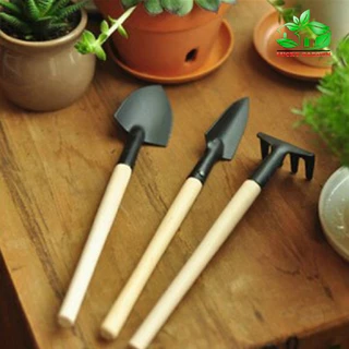 Bộ 3 món dụng cụ làm vườn (tay nhỏ)trồng cây cảnh, sen đá, xương rồng, bonsai, tiểu cảnh ba món