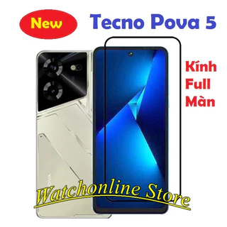 Kính Cường Lực Full Màn Tecno Pova 5 độ cứng 9H+ siêu mượt