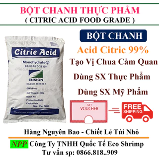 1 Kg Axit Citric - Bột Chanh Dùng Trong Thực Phẩm - Mỹ Phẩm - Acid Citric 99%