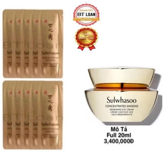 Combo 30 gói Kem mắt nhân sâm mờ thâm sạm da xóa nhăn vùng mắt chống nhăn chống lão hóa sulwhasoo Ginseng eye cream