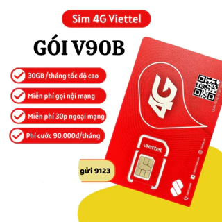 [Bảo Hành Hãng 12 Tháng ] Sim 4G Viettel TẶNG gói cước data truy cập thả ga free nghe gọi nội ngoại mạng V90B