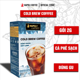 [Mã BMLTA50 giảm đến 50K đơn 99K] Cà phê đen không đường chua thanh hậu ngọt Napoli Coffee hộp 15gói x 2g