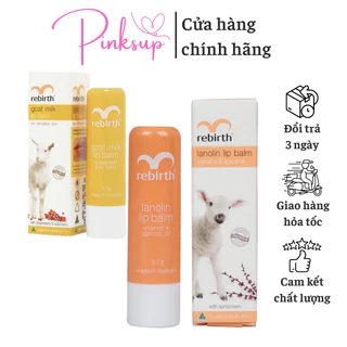 [Mã PINKLT441233 giảm 15K đơn 0K] Son Dưỡng Môi Nhau Thai Cừu Rebirth Với Vitamin E và Dầu Mơ 3.7g - Pinksup