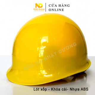 Mũ bảo hộ lao động kiểu nhật HPN01 Nón bảo hộ lao động có xốp màu vàng Nhật Dương