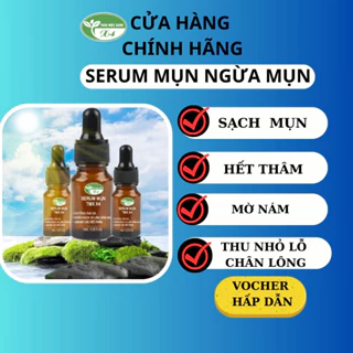 Serum mụn tinh chất serum thảo mộc xanh x4 12ml-serum ngăn ngừa mụn trắng da mờ thâm chiết xuất từ thảo dược thiênên