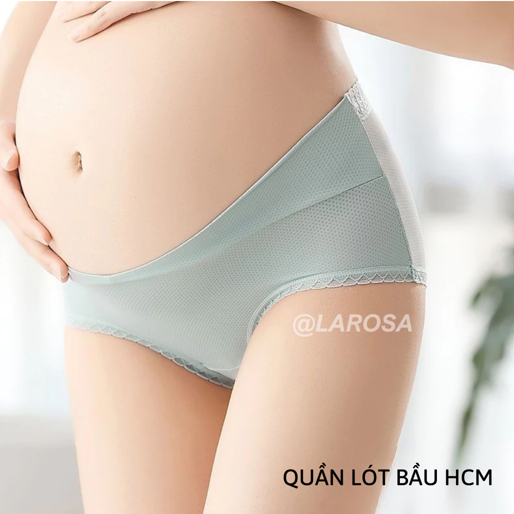 Combo 3 Quần Lót Cho Bà Bầu Larosa Cạp Chéo Chất Liệu Cotton Thông Hơi Kháng Khuẩn Bigsize LA88Q