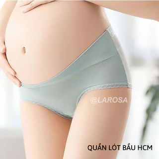 Combo 3 Quần Lót Cho Bà Bầu Larosa Cạp Chéo Chất Liệu Cotton Thông Hơi Kháng Khuẩn Bigsize LA88Q