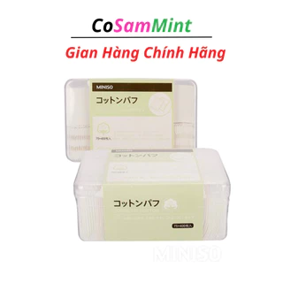 Bông tẩy trang Miniso Nhật Bản 475 miếng 400 mỏng + 75 Miếng Dày Tiện Dụng