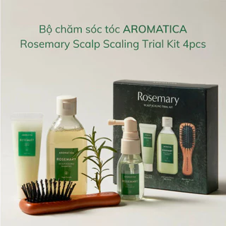 Bộ sản phẩm chăm sóc tóc Aromatica Rosemary Scalp Scaling Trial Kit 4pcs