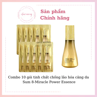 Combo 10 gói tinh chất chống lão hóa căng da Sum 8-Miracle Power Essence 1ml_OHUINUONG