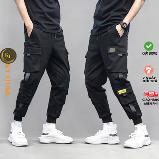 <FREE SHIP> Quần jogger túi hộp kaki nam nữ unisex vải co giãn thoáng mát cực ngầu cực chất