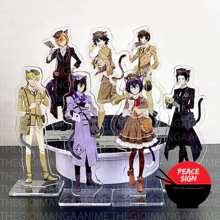 Mô hình Standee BUNGOU STRAY DOGS ver MÈO GIAO BÌ THƯ ảnh đứng Tượng Văn Hào Lưu Lạc acrylic anime mica chibi chibi