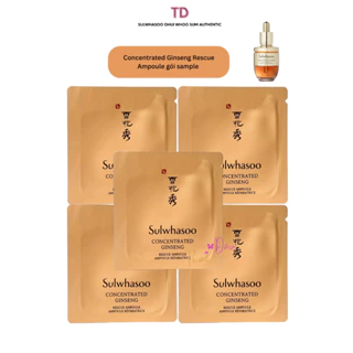 [Vip] Gói sample tinh chất nhân sâm cô đặc Sulwhasoo Concentrated Ginseng Rescue Ampoule giải cứu làn da 1ml