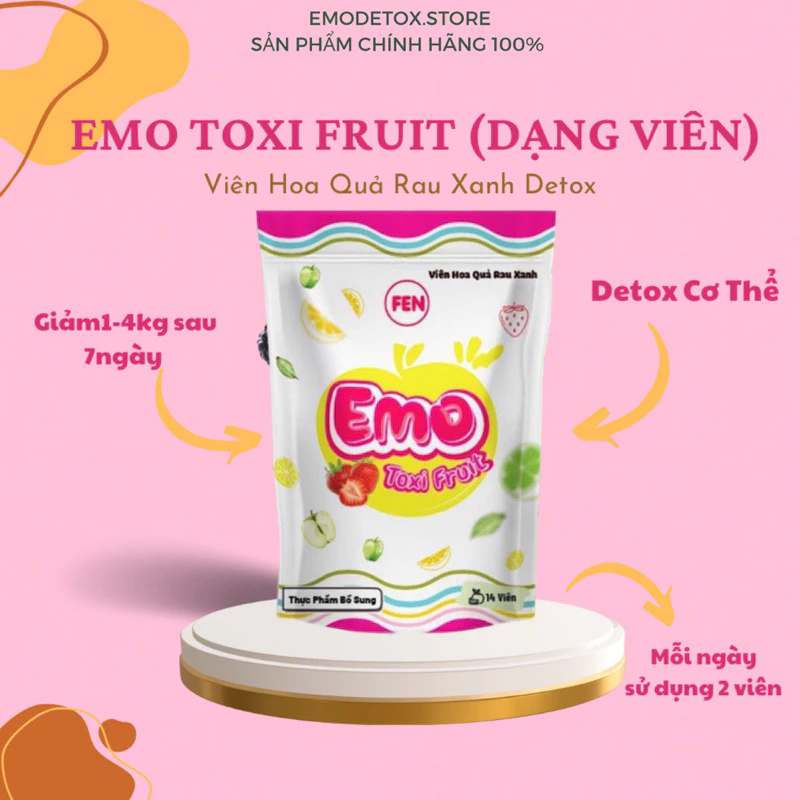 [MỚI] EMO TOXI FRUIT - VIÊN HOA QUẢ RAU XANH DẠNG VIÊN GIẢM CÂN 7 NGÀY