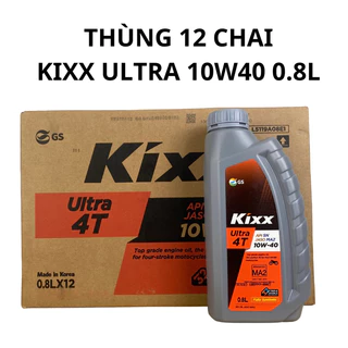 Thùng nhớt tổng hợp Kixx Ultra 10W40 0.8L  dùng cho xe số nhập khẩu Hàn Quốc