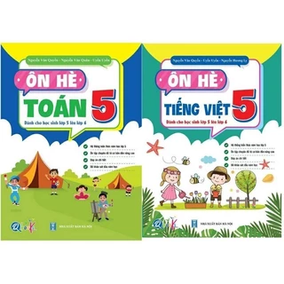 Sách - Bộ Ôn Hè Toán Và Tiếng Việt Lớp 5 - Dành Cho Học Sinh Lớp 5 Lên Lớp 6