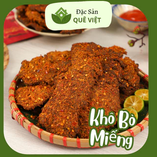 500g Khô Bò Miếng Củ Chi - Ăn Vặt sạch - Ướp gia vị tỏi ớt, mềm cay, ăn liền Giá rẻ