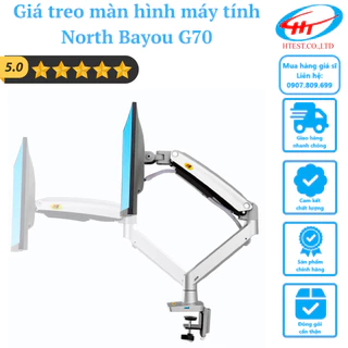 [NB G70] Arm | Tay | Giá treo màn hình máy tính North Bayou NB G70 (22 - 35 inch) - Màu trắng - Hàng chính hãng