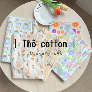 Vải Cotton Nhiều Hoạ Tiết Chất Liệu Cao Cấp Mềm Mại Thoáng Mát An Toàn Cho Da Nhạy - Nhà Vải Linen