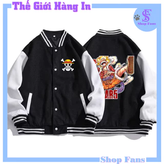 ( HÀNG ĐẸP_ CÓ INTHEOYEUCAU)Aó khoác Bomber Onepiece , áo khoác bóng chày Luffy,Zoro, Ace nam nữ fom cực đẹp