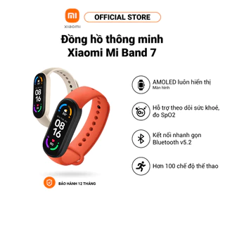 [Mã ELBAUCN1 Giảm 5%] Vòng đeo tay thông minh Xiaomi Mi Band 7 | Màu đen | Chống nước 5 ATM | 180 mAh