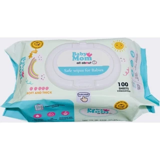 KHĂN GIẤY ƯỚT CAO CẤP BABY MOM THEO TIÊU CHUẨN SINGAPORE HƯƠNG PHẤN 100 TỜ