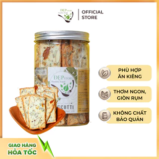 Bánh BISCOTTI Nguyên Cám Vị Vani Đẹp Store - Bánh Ngũ Cốc Nướng Ăn Kiêng Không Đường