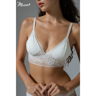 Áo Lót Nữ Mustoto Bralette Bora Ren Không Gọng Mút Mỏng Tháo Rời Thoải Mái (MA14)