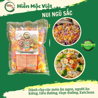 Nui ngũ sắc được mix từ nhiều loại nui hữu cơ Mộc Việt túi 500gr