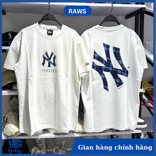 [RAWS] Áo phông New Era MLB trắng Mono logo NY xanh - 13520207