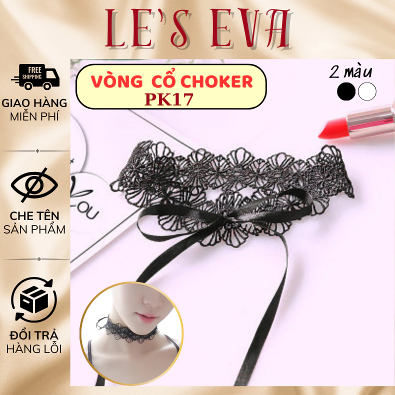 Vòng cổ Choker ren thắt nơ PK18, dây ren bịt mắt siêu mềm phụ kiện cosplay đồ lót sexy- LESEVA STORE