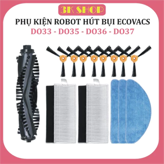 Phụ kiện robot Hút bụi Ecovacs Deebot DO33, DO35, DO36, DO37 -Khăn lau, Chổi chính, Chổi cạnh, Lọc Bụi