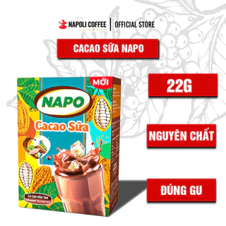 Cacao Napo Sữa hòa tan hộp 5 gói x 22g - Napoli Coffee - Bổ sung năng lượng cho buổi sáng