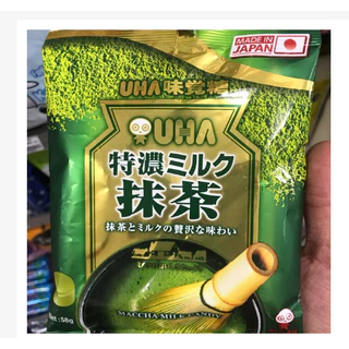 [Chính Hãng] KẸO TRÀ XANH MATCHA UHA NHẬT BẢN GÓI 58G ĂN LÀ NGHIỀN  Rẻ Vô Địch