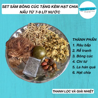 Set sâm bông cúc nấu 7-9 lít nước (tặng kèm hạt chia)