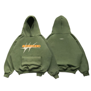 ÁO HOODIE BASIC FORM BOXY "STORM ORANGE" MÀU XANH OLIVE FORM BOXY | ALEKSTUDIO