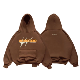 ÁO HOODIE BASIC FORM BOXY "STORM ORANGE" MÀU NÂU CHOCOLATE FORM BOXY | ALEKSTUDIO