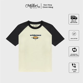 Áo thun Baby Tee Raglan WILDERNESS unisex phông Nam Nữ Local Brand Chính Hãng Mi Midori